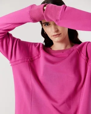 Jac   Mooki Raglan Crew Sweater - Orchid Flower