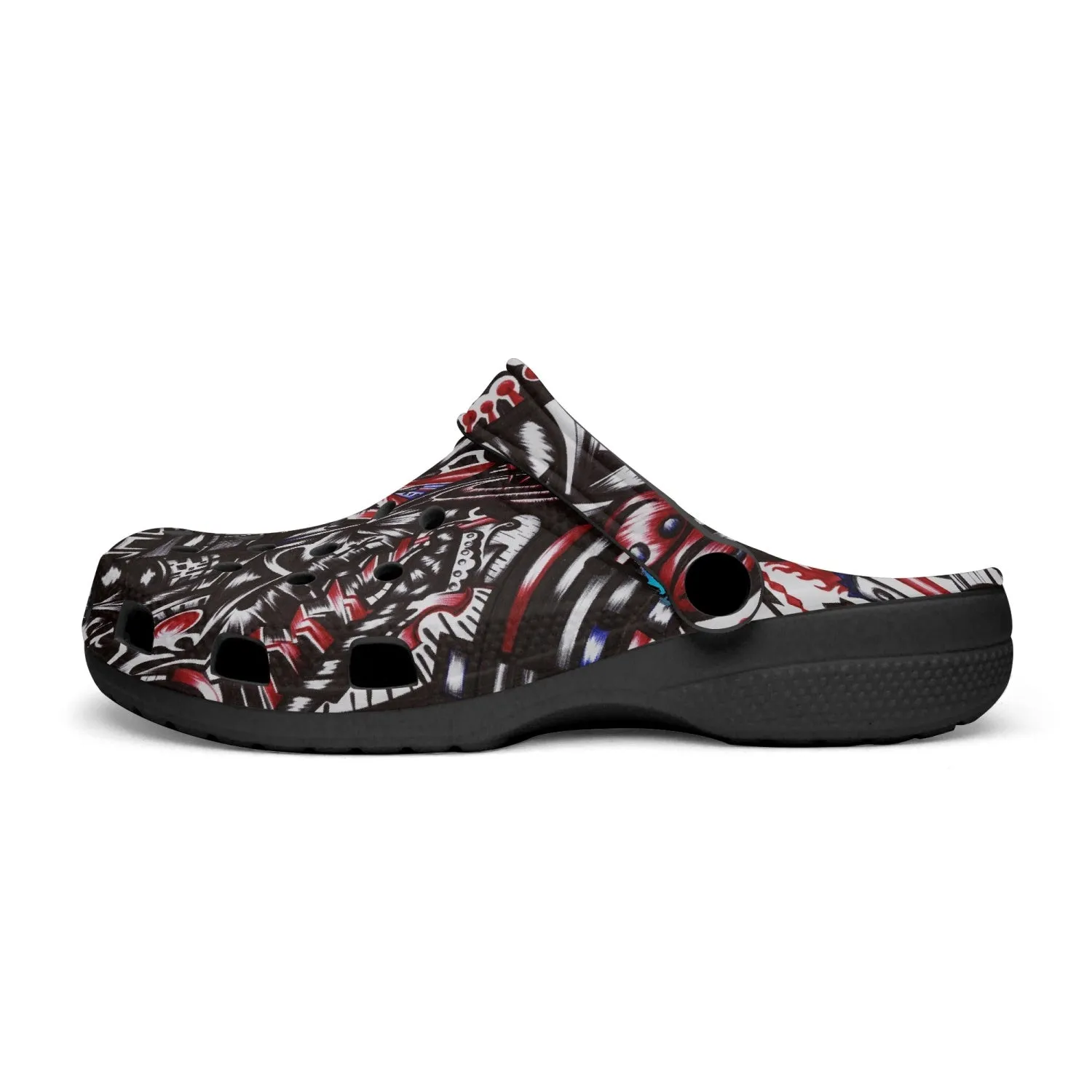 Jess Lewis Pen Art Abstract Music Rok-Clogs