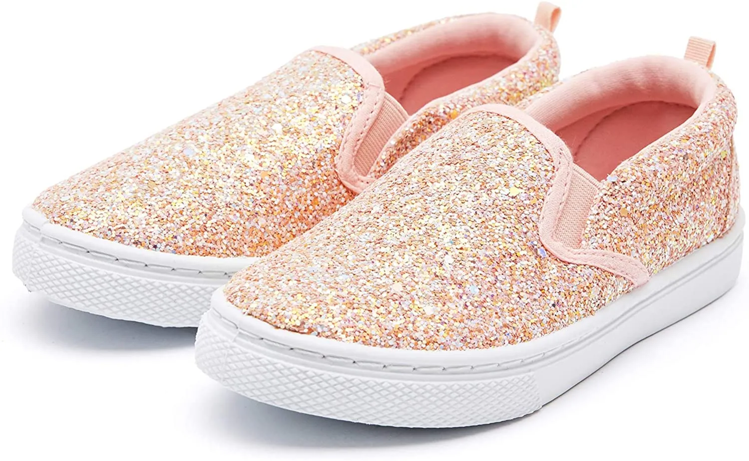 K KomForme Toddler Girls & Boys Slip On Canvas Sneakers Loafers Moccasins Kids Tennis Shoes