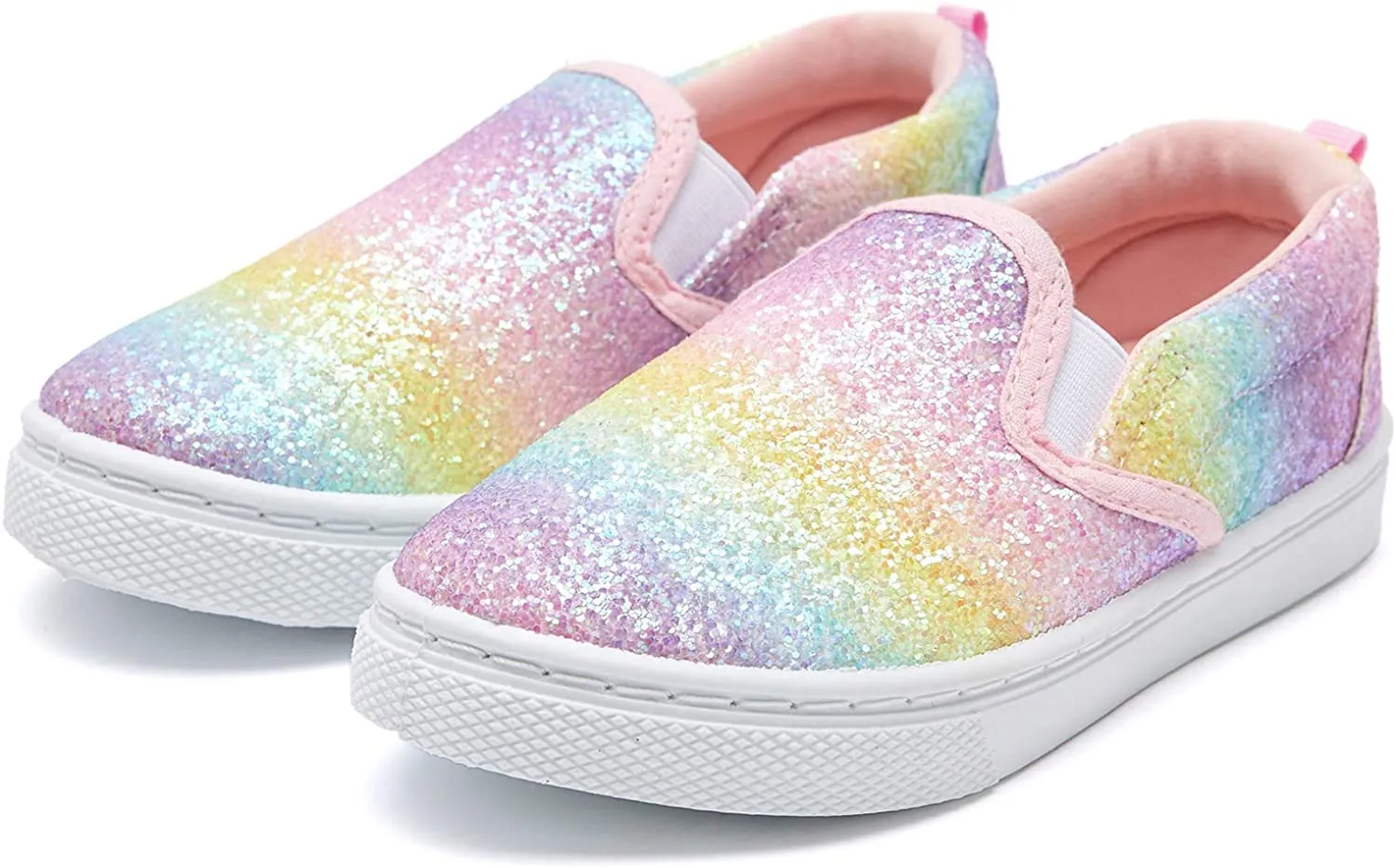 K KomForme Toddler Girls & Boys Slip On Canvas Sneakers Loafers Moccasins Kids Tennis Shoes