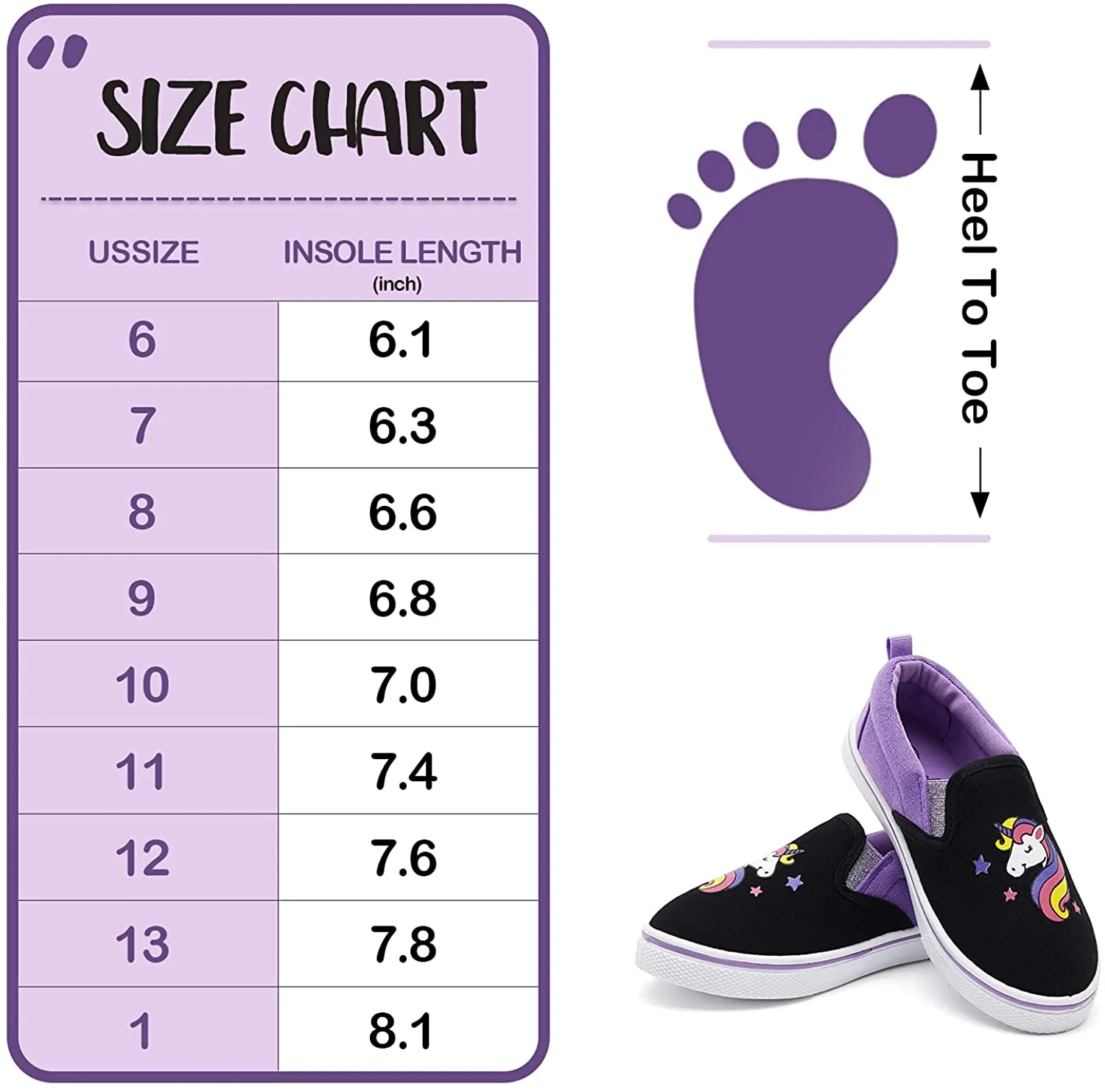 K KomForme Toddler Girls & Boys Slip On Canvas Sneakers Loafers Moccasins Kids Tennis Shoes