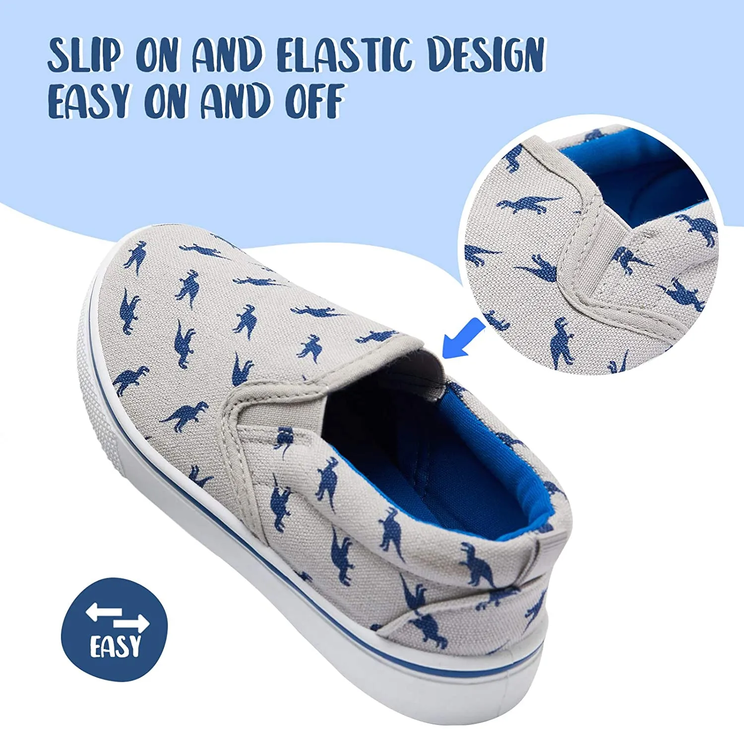 K KomForme Toddler Girls & Boys Slip On Canvas Sneakers Loafers Moccasins Kids Tennis Shoes