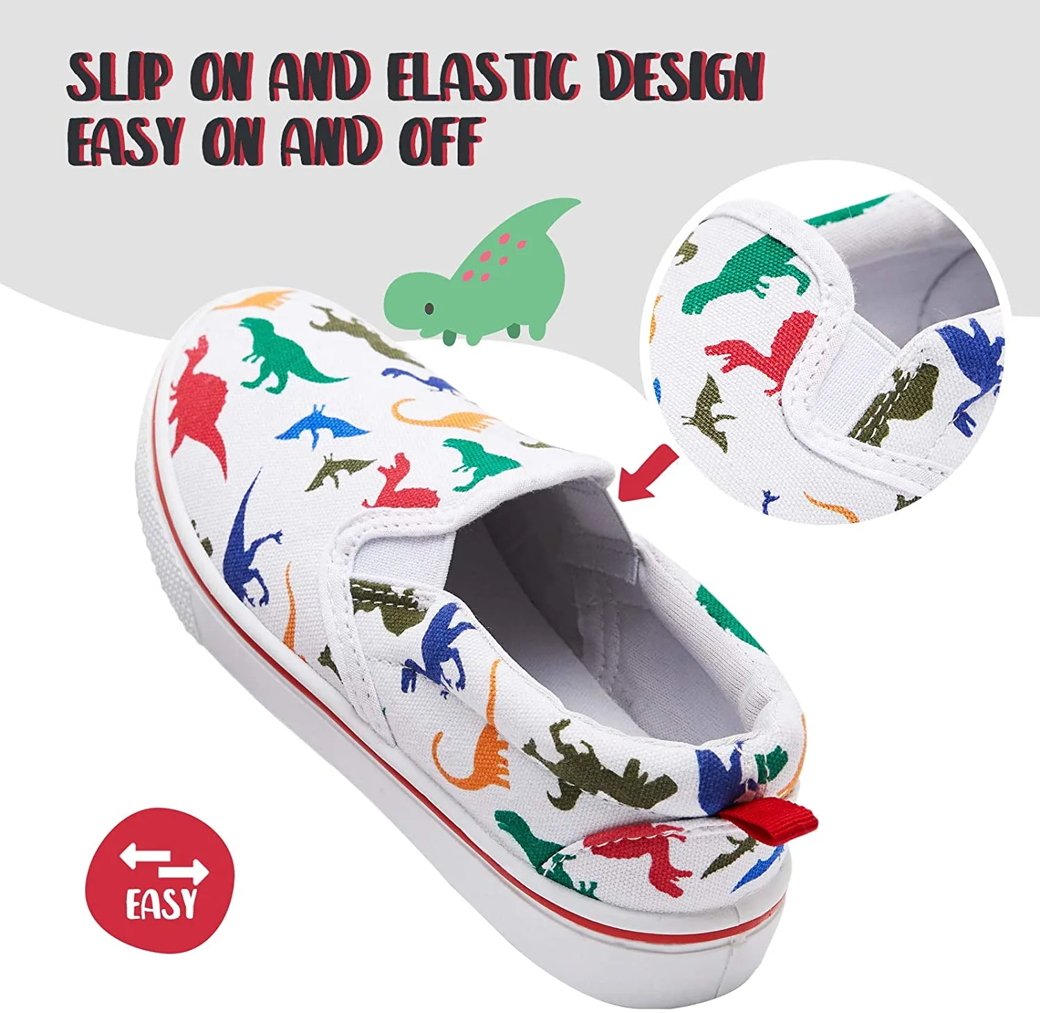 K KomForme Toddler Girls & Boys Slip On Canvas Sneakers Loafers Moccasins Kids Tennis Shoes