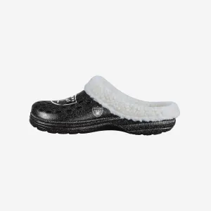 Las Vegas Raiders Womens Sherpa Lined Glitter Clog