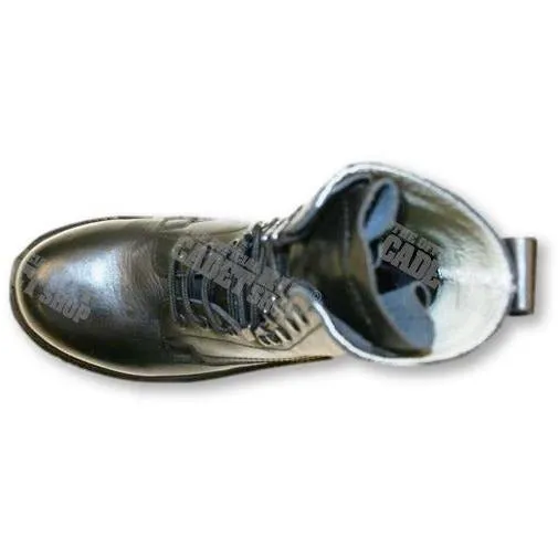 Lightweight Black Leather Ranger Assault Boots - Youth Sizes 3 to 5