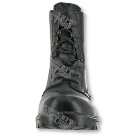 Lightweight Black Leather Ranger Assault Boots - Youth Sizes 3 to 5