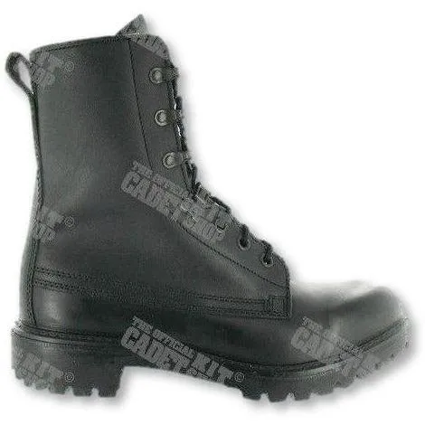Lightweight Black Leather Ranger Assault Boots - Youth Sizes 3 to 5