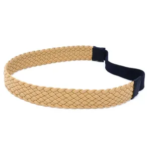 London Collection Vegan Leather Woven Headwrap