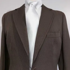 Lord Geoffrey Brown Striped Mens Suit