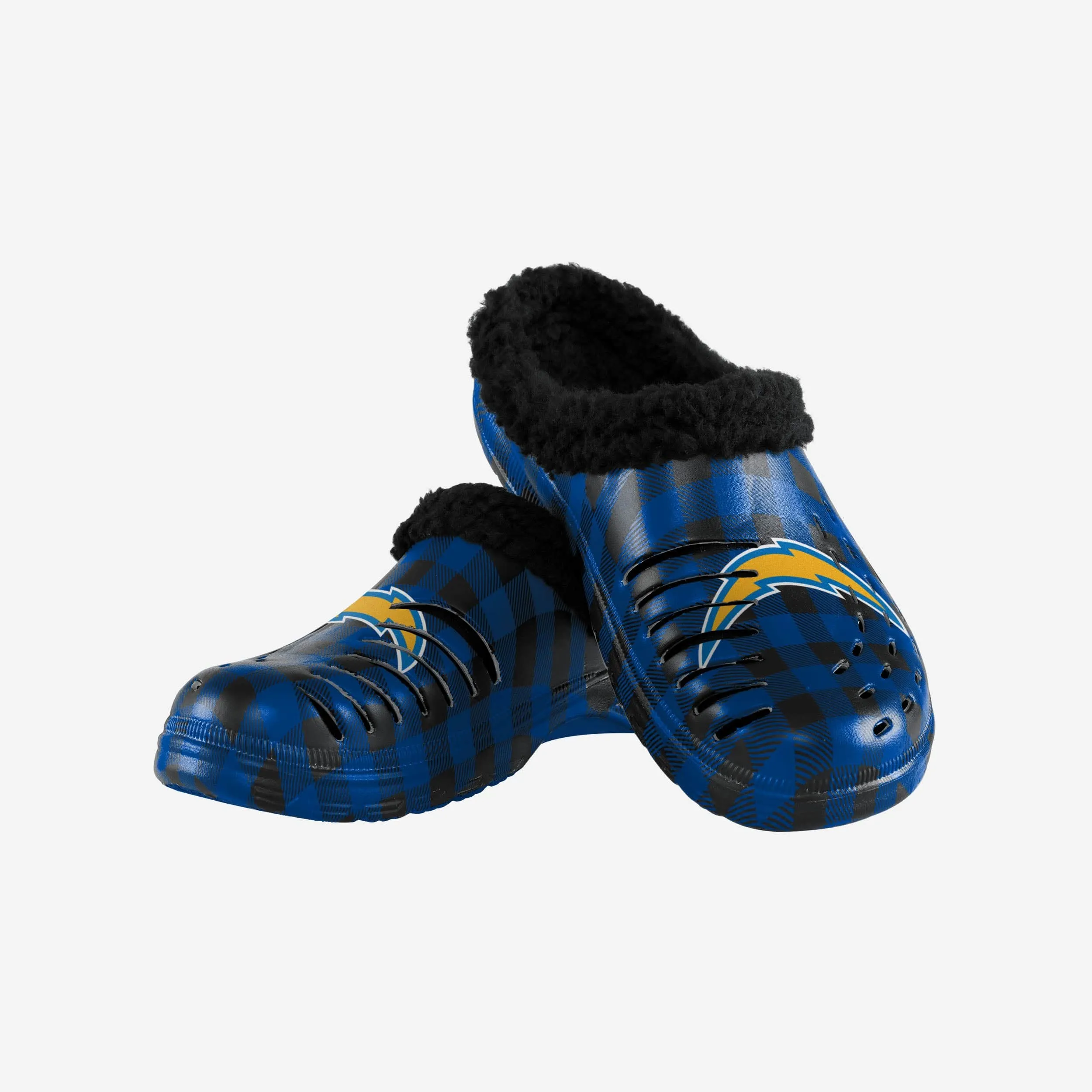 Los Angeles Chargers Sherpa Lined Buffalo Check Clog