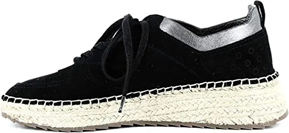 Marc Fisher LTD Womens Julio Suede Fashion Sneakers Black 7.5 Medium (B,M)