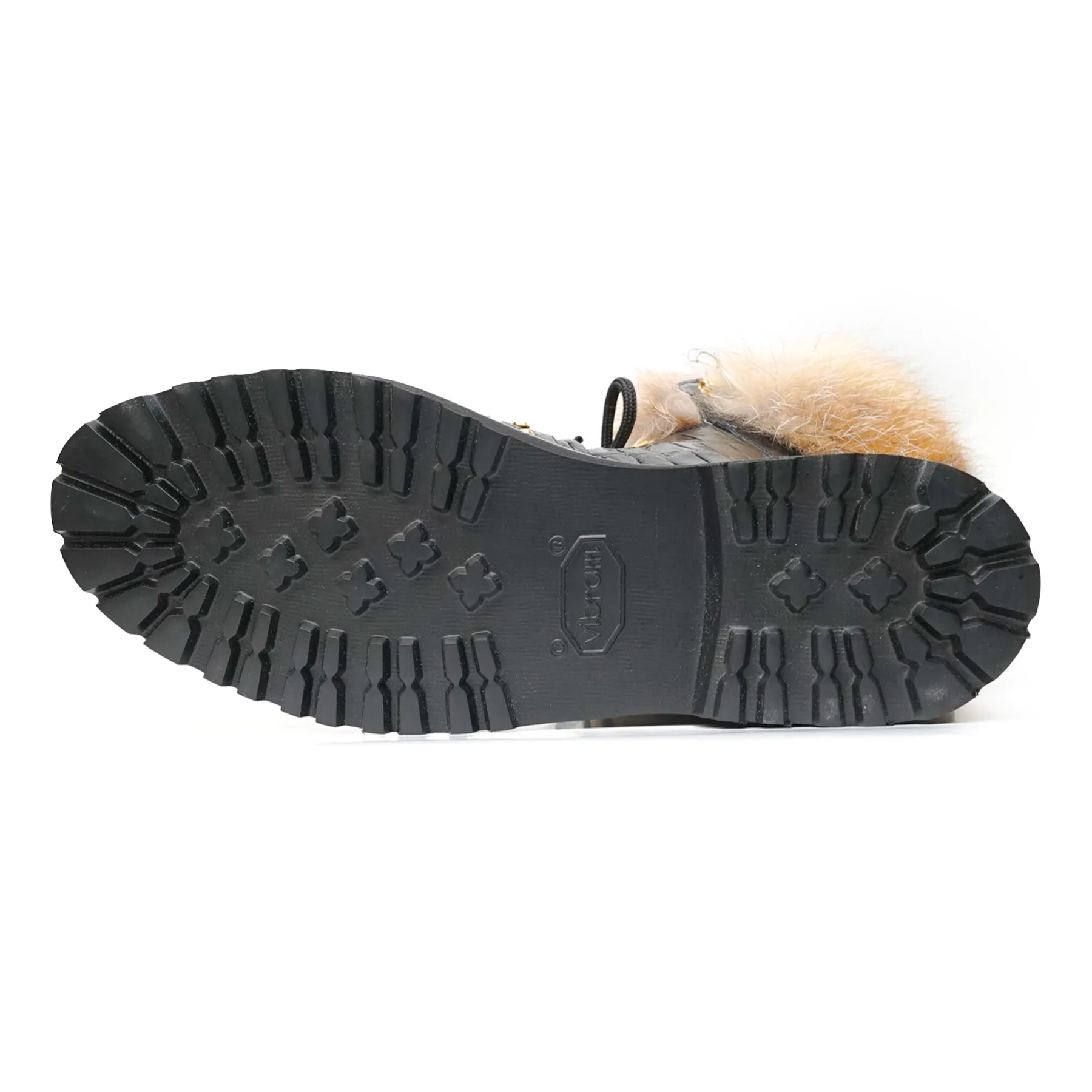 Mauri 4963/4 Black Alligator / Ostrich / Fox Fur Boots