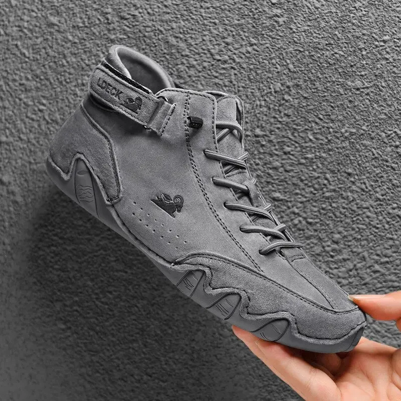 Men Boots Casual Motorcycle Winter Shoes Waterproof High Top Sneakers Luxury Footwear