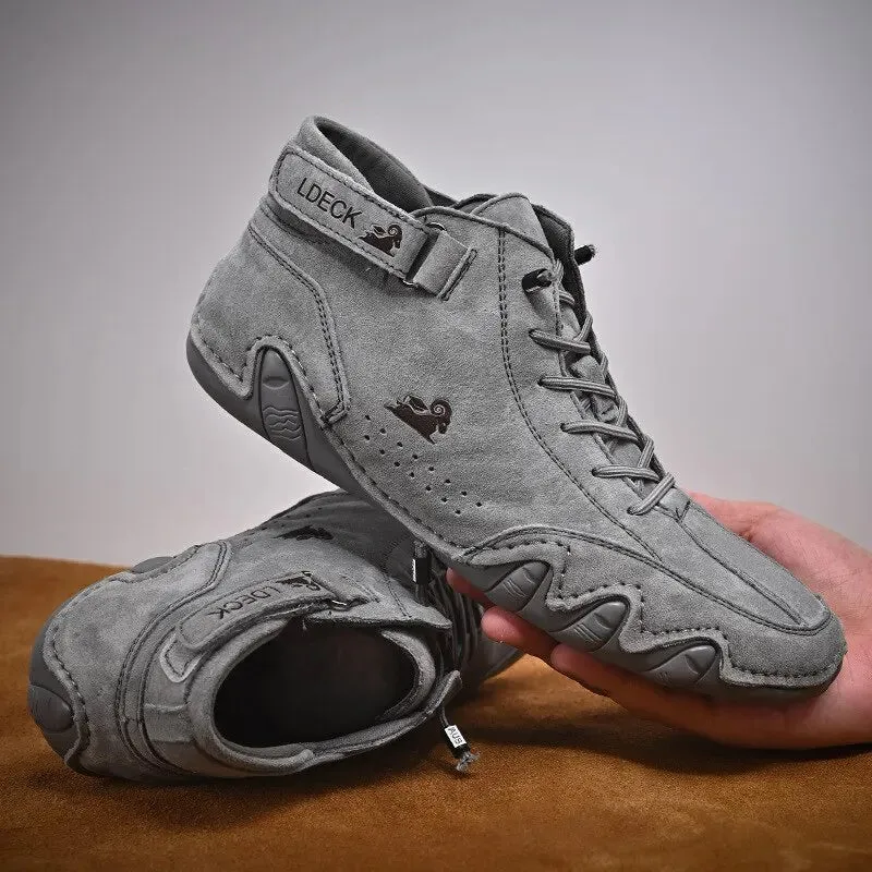 Men Boots Casual Motorcycle Winter Shoes Waterproof High Top Sneakers Luxury Footwear