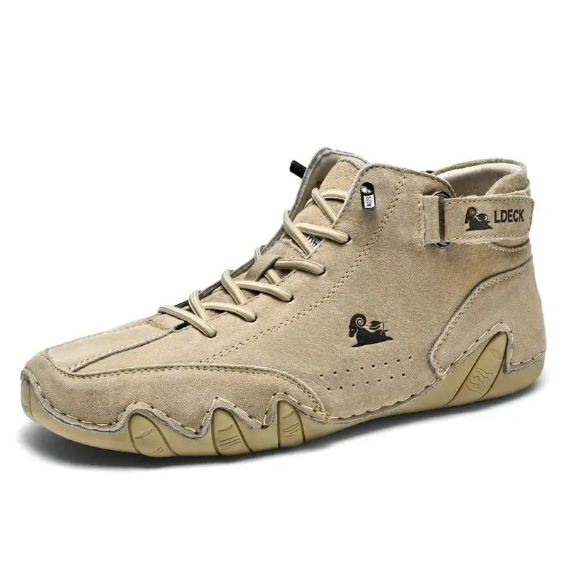 Men Boots Casual Motorcycle Winter Shoes Waterproof High Top Sneakers Luxury Footwear
