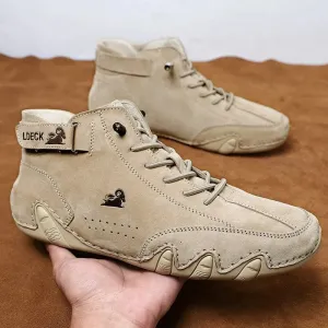 Men Boots Casual Motorcycle Winter Shoes Waterproof High Top Sneakers Luxury Footwear