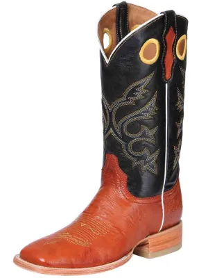 Men's Exotic Rodeo Boots 'El General' - Ostrich Belly Cognac 32564