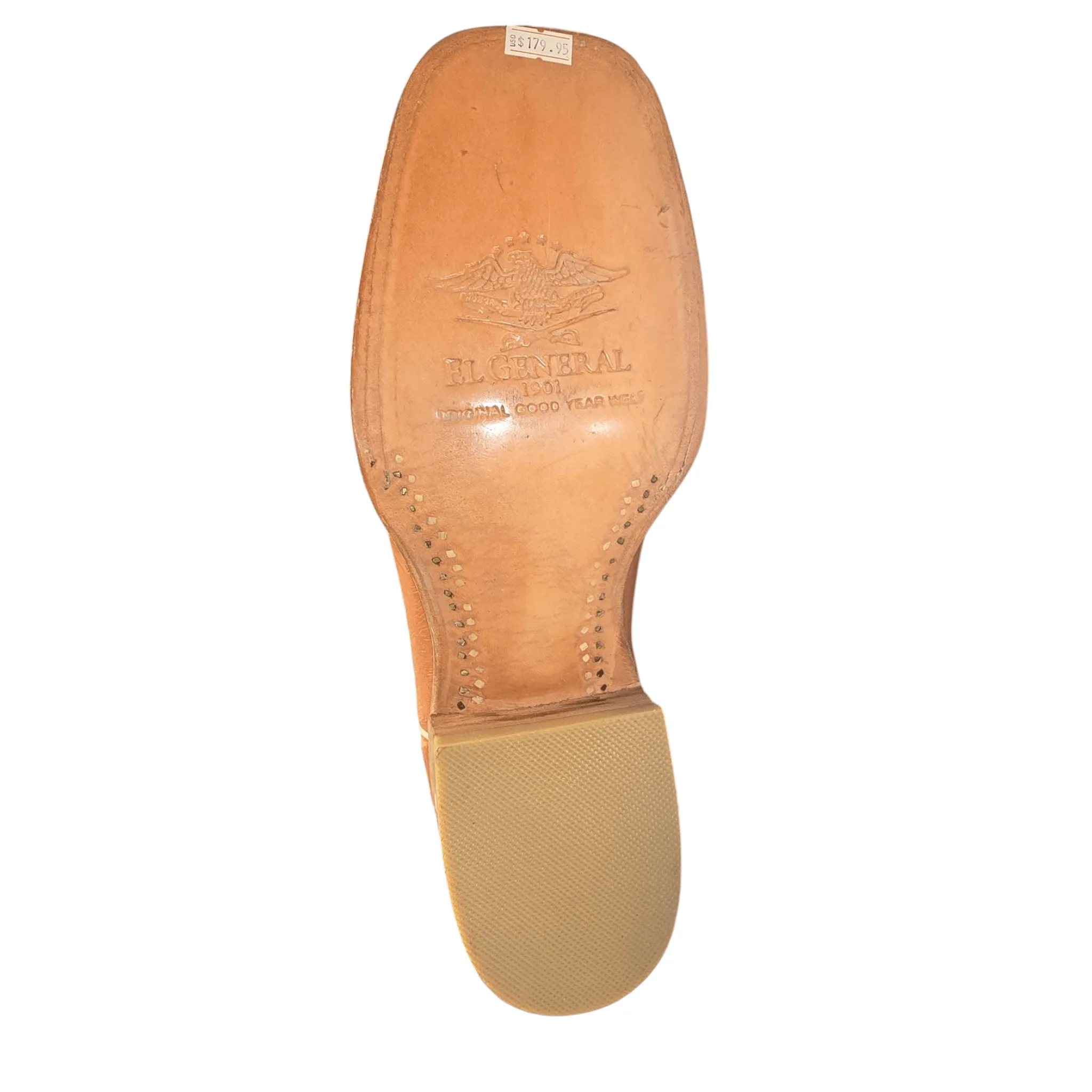Men's Exotic Rodeo Boots 'El General' - Ostrich Belly Cognac 32564