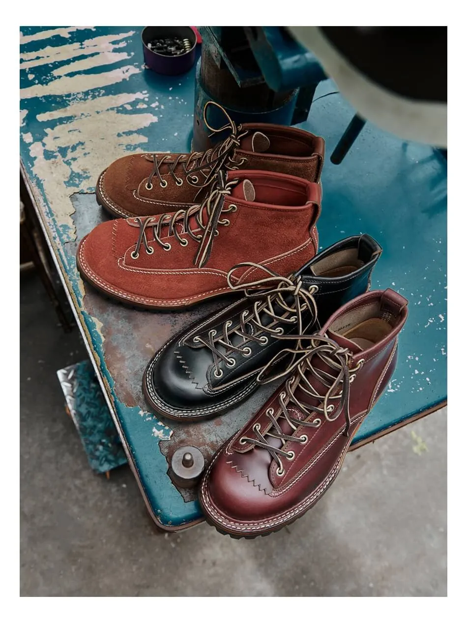 Men's Lace-to-Toe Work Boots, Pull-Up Leather