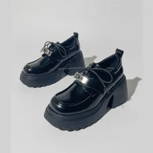 Metal Accent Chunky Platform Loafers