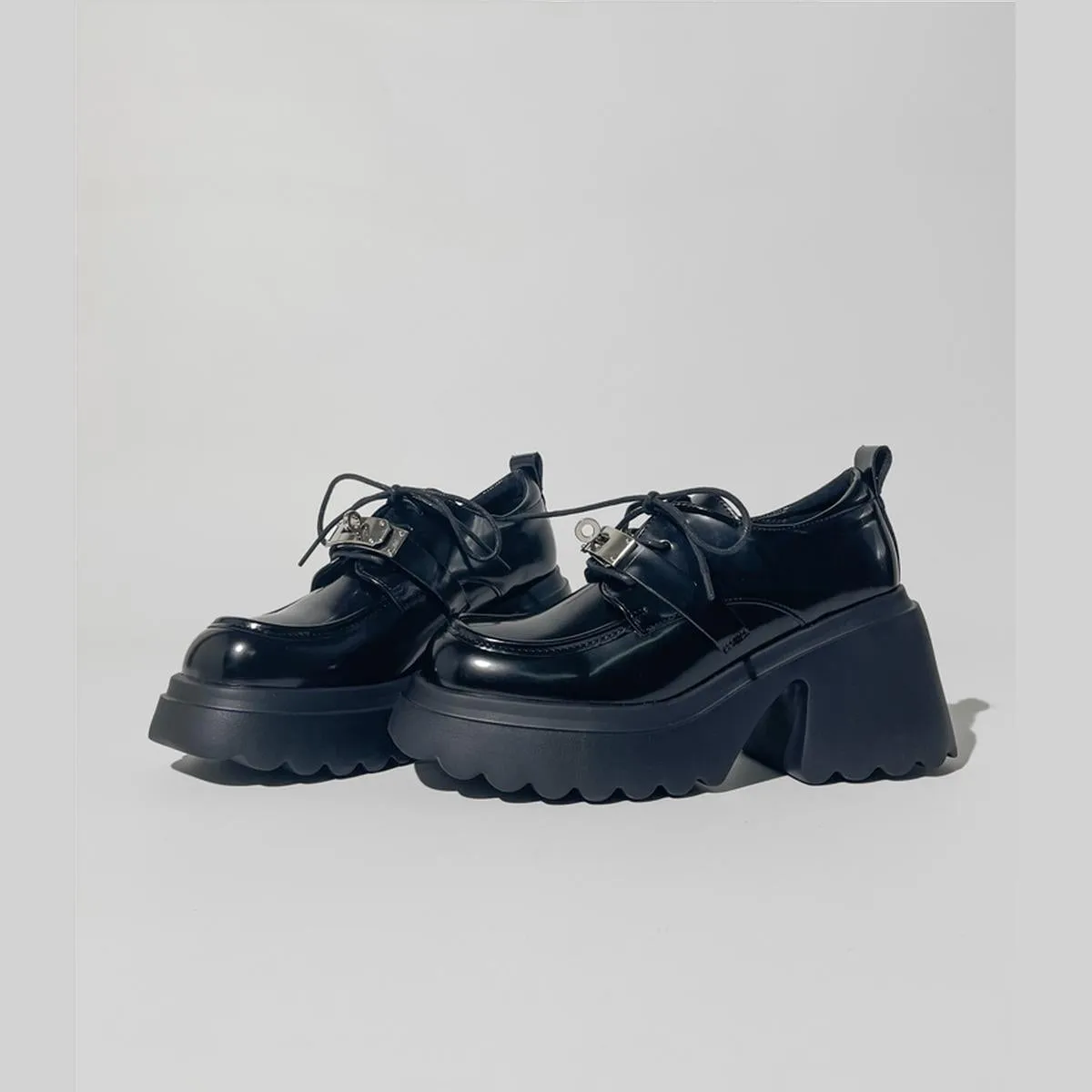 Metal Accent Chunky Platform Loafers