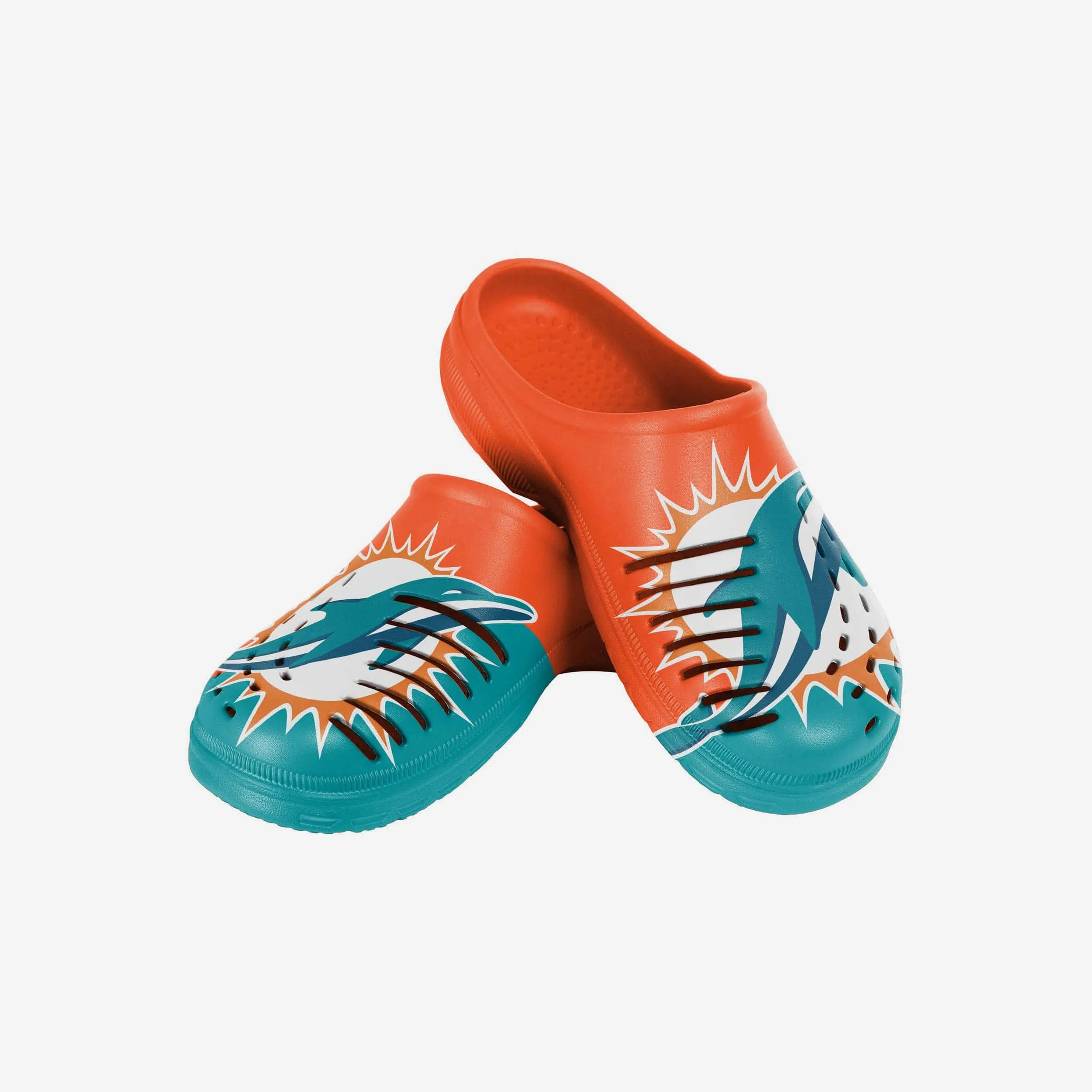 Miami Dolphins Youth Colorblock Big Logo Clog