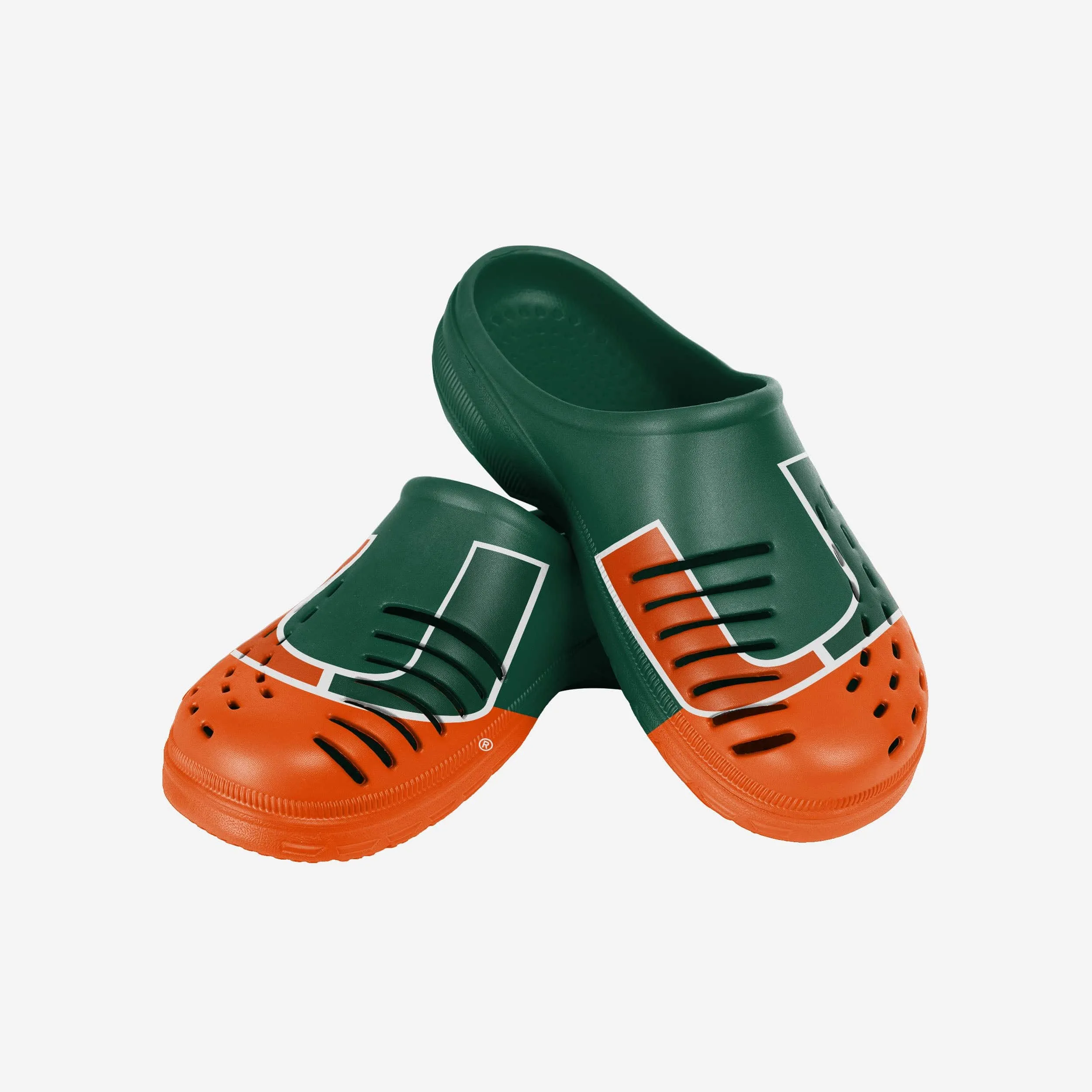 Miami Hurricanes Colorblock Big Logo Clog