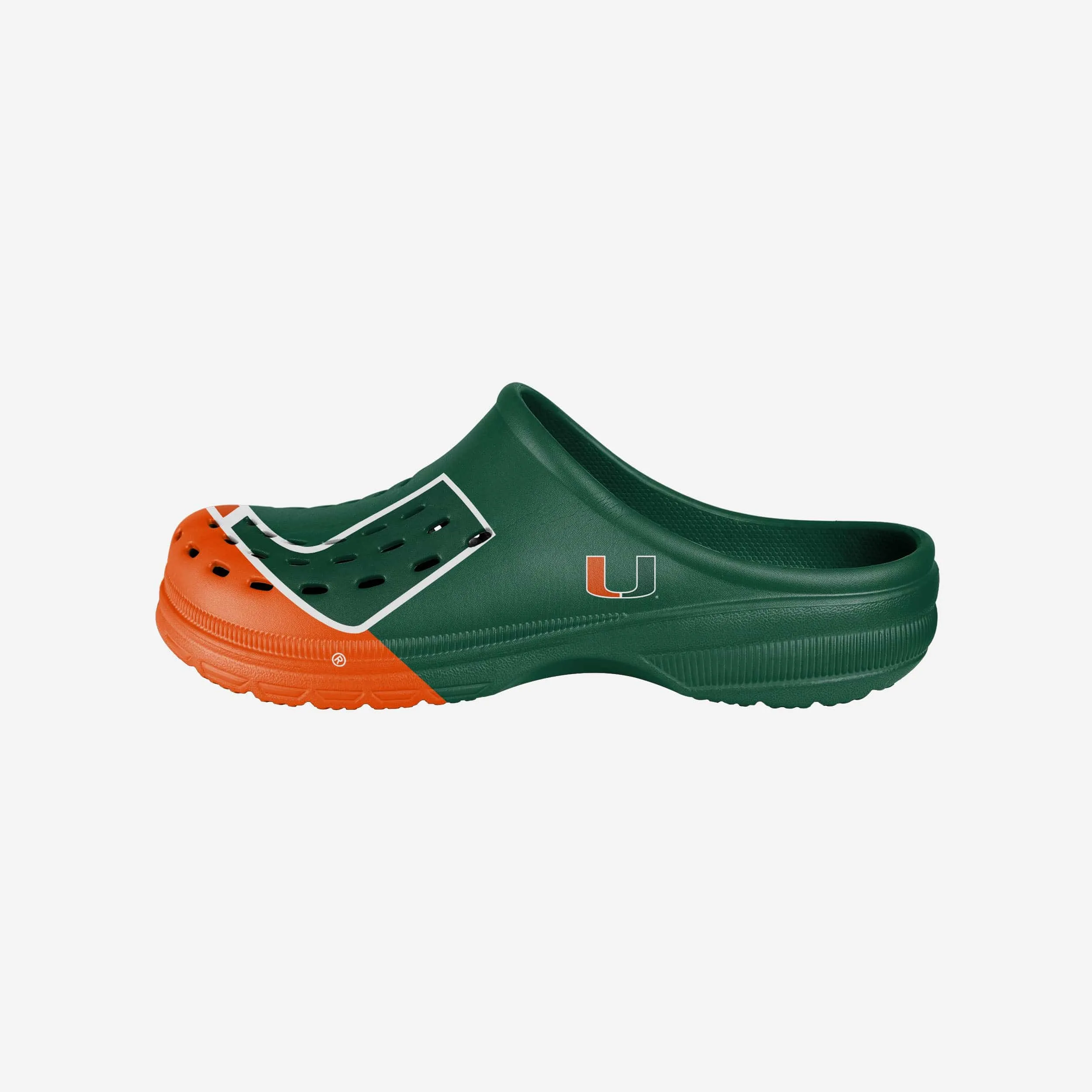 Miami Hurricanes Colorblock Big Logo Clog