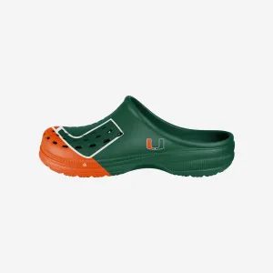 Miami Hurricanes Colorblock Big Logo Clog