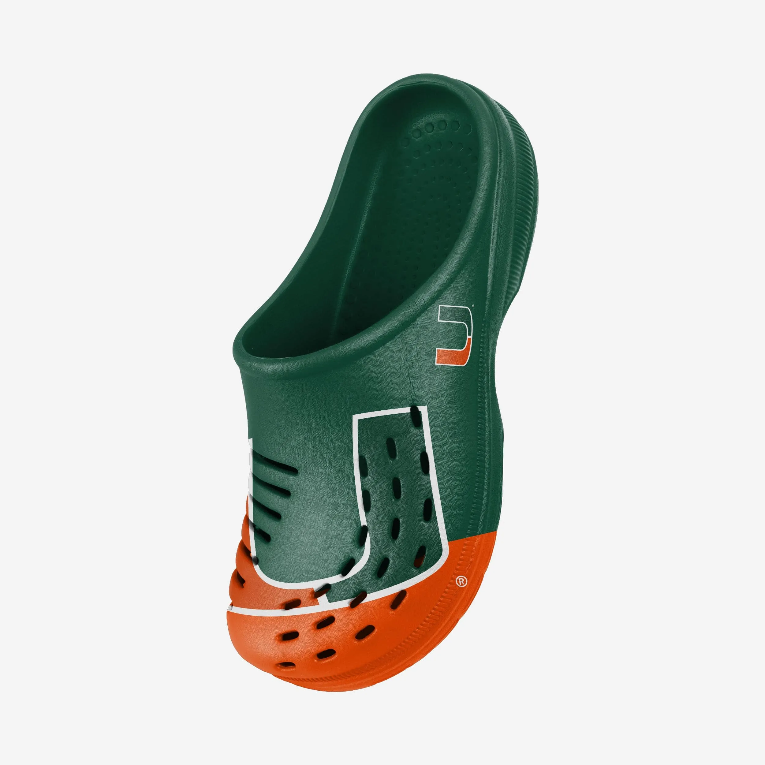 Miami Hurricanes Colorblock Big Logo Clog