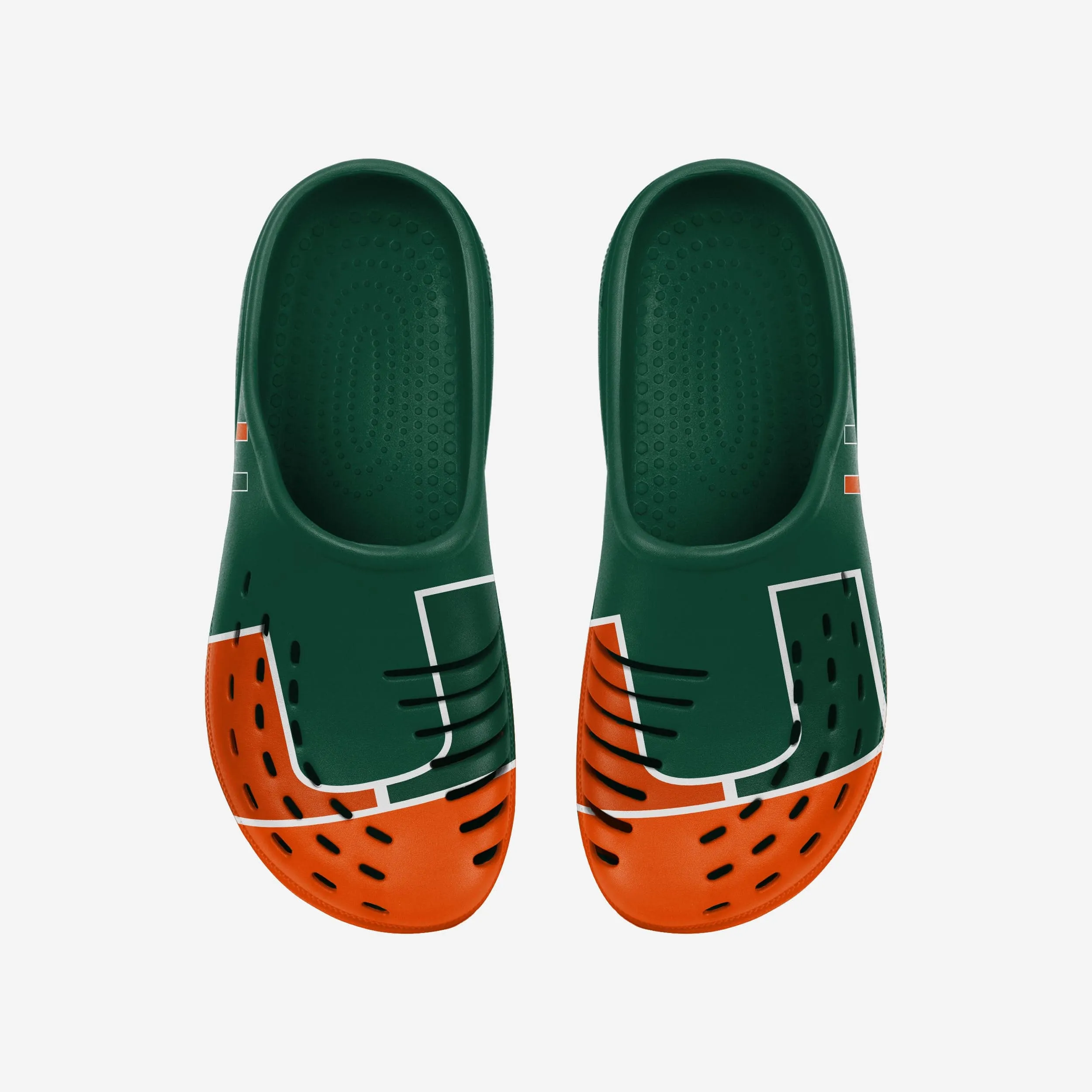 Miami Hurricanes Colorblock Big Logo Clog