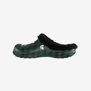 Michigan State Spartans Sherpa Lined Buffalo Check Clog