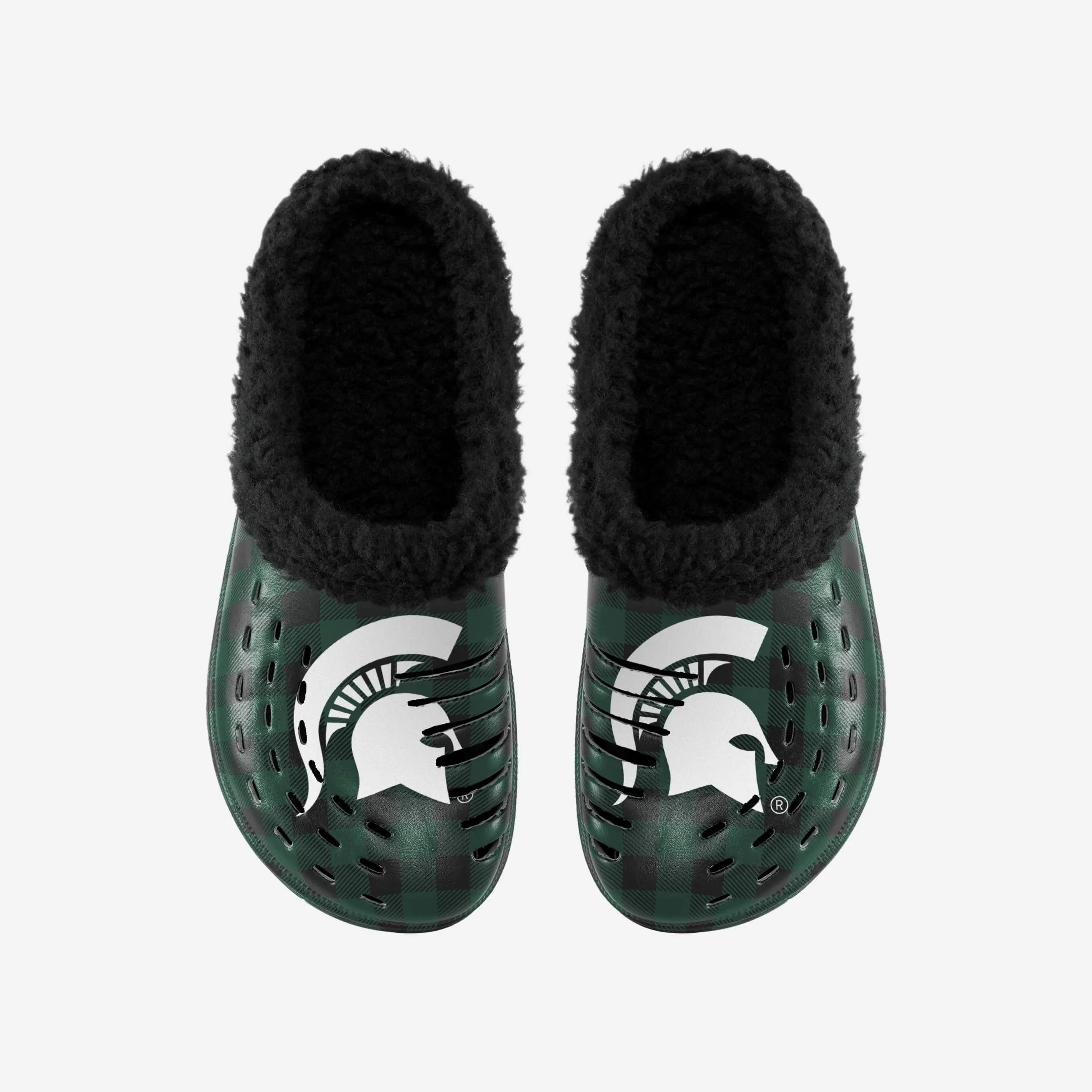 Michigan State Spartans Sherpa Lined Buffalo Check Clog