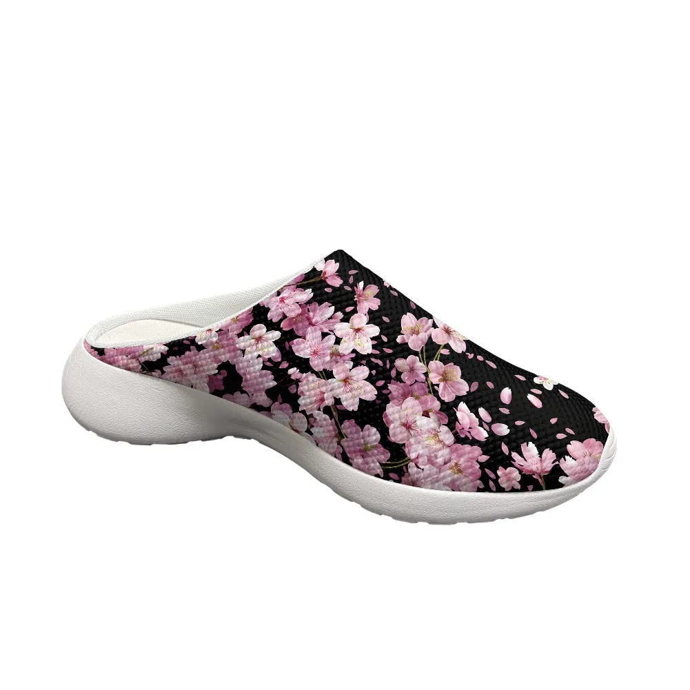 Midnight Sakura Garden Clogs
