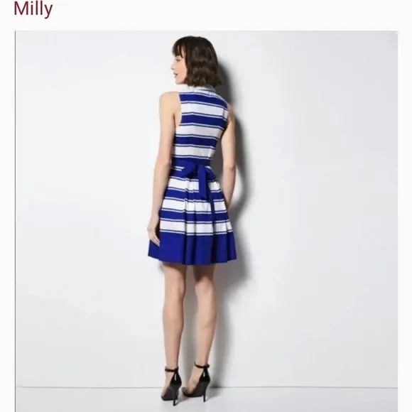 MILLY blue white stripe dress