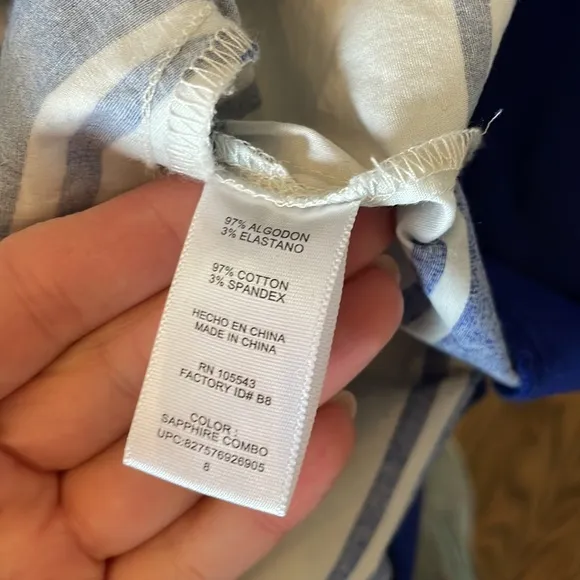 MILLY blue white stripe dress