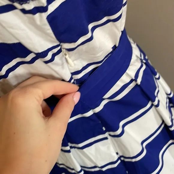 MILLY blue white stripe dress