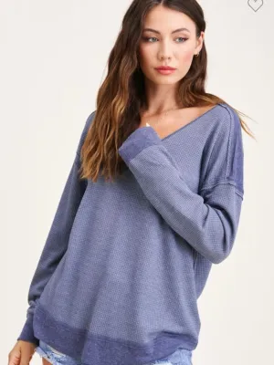 Mollie Waffle Top: Yale