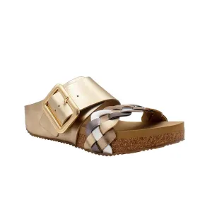 Morel Gold Slide Sandal