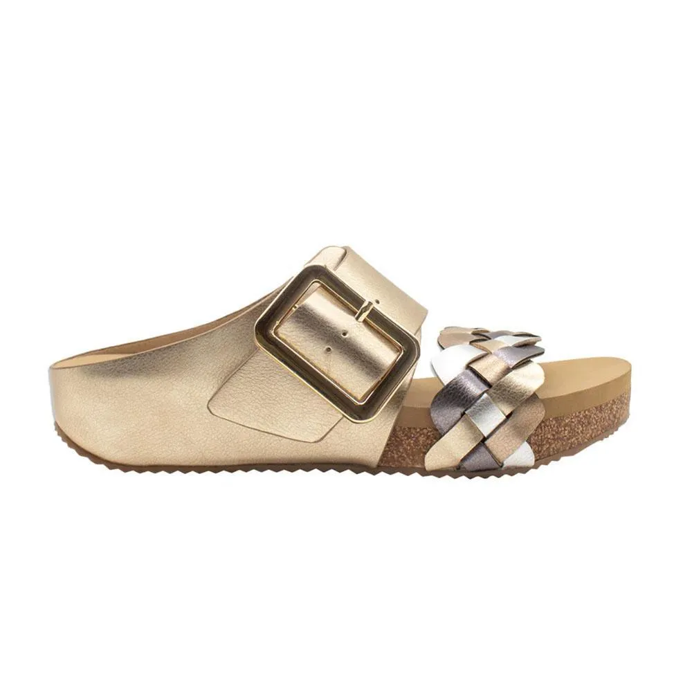 Morel Gold Slide Sandal