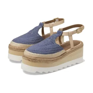 Morning In Mykonos Seascape Blue Espadrille Sandals