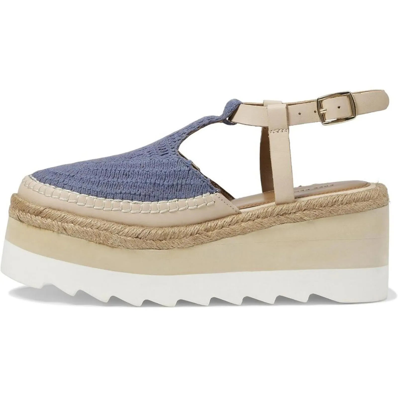 Morning In Mykonos Seascape Blue Espadrille Sandals