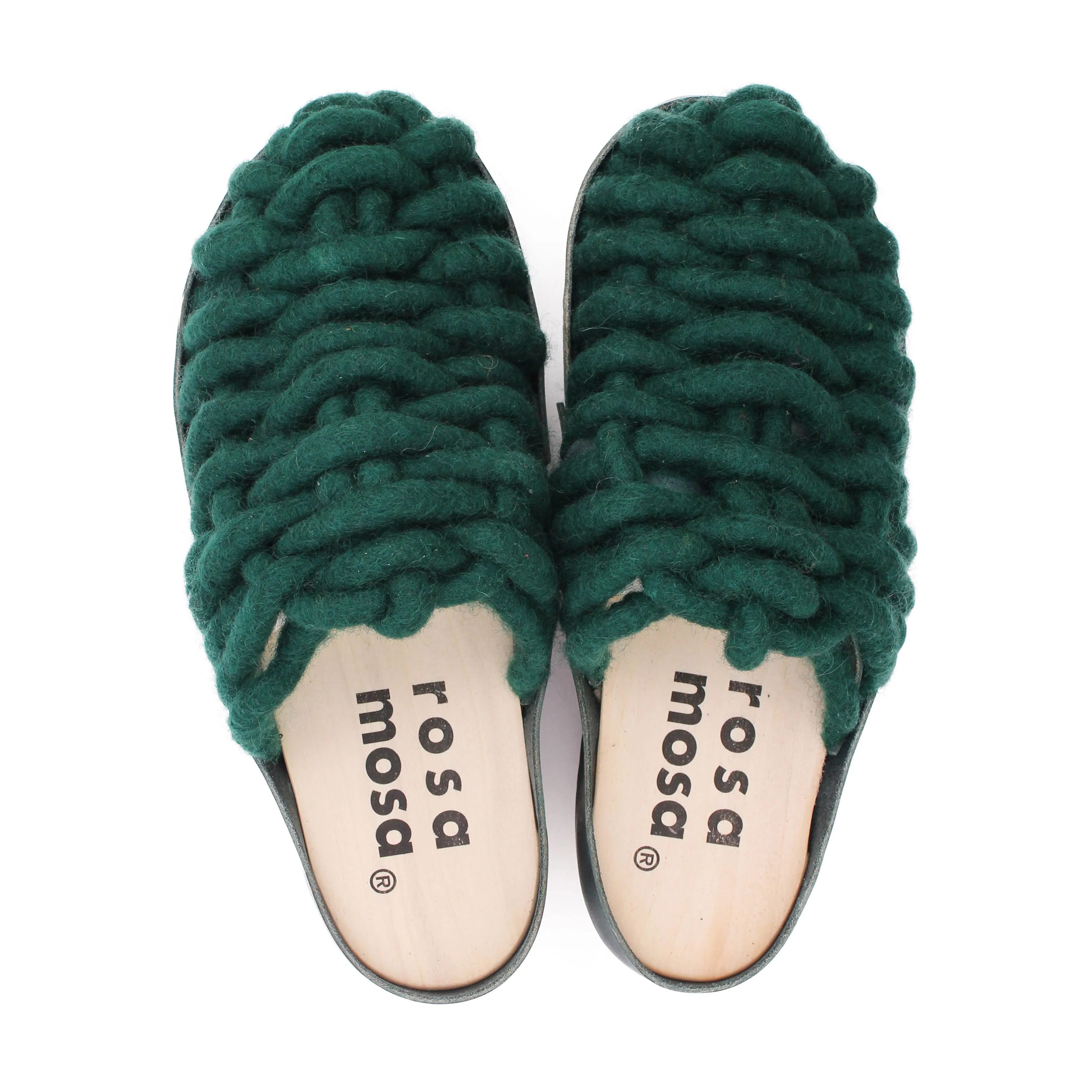 NET PANTO WOOL CLOG   Emerald
