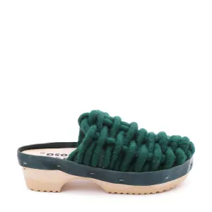 NET PANTO WOOL CLOG   Emerald