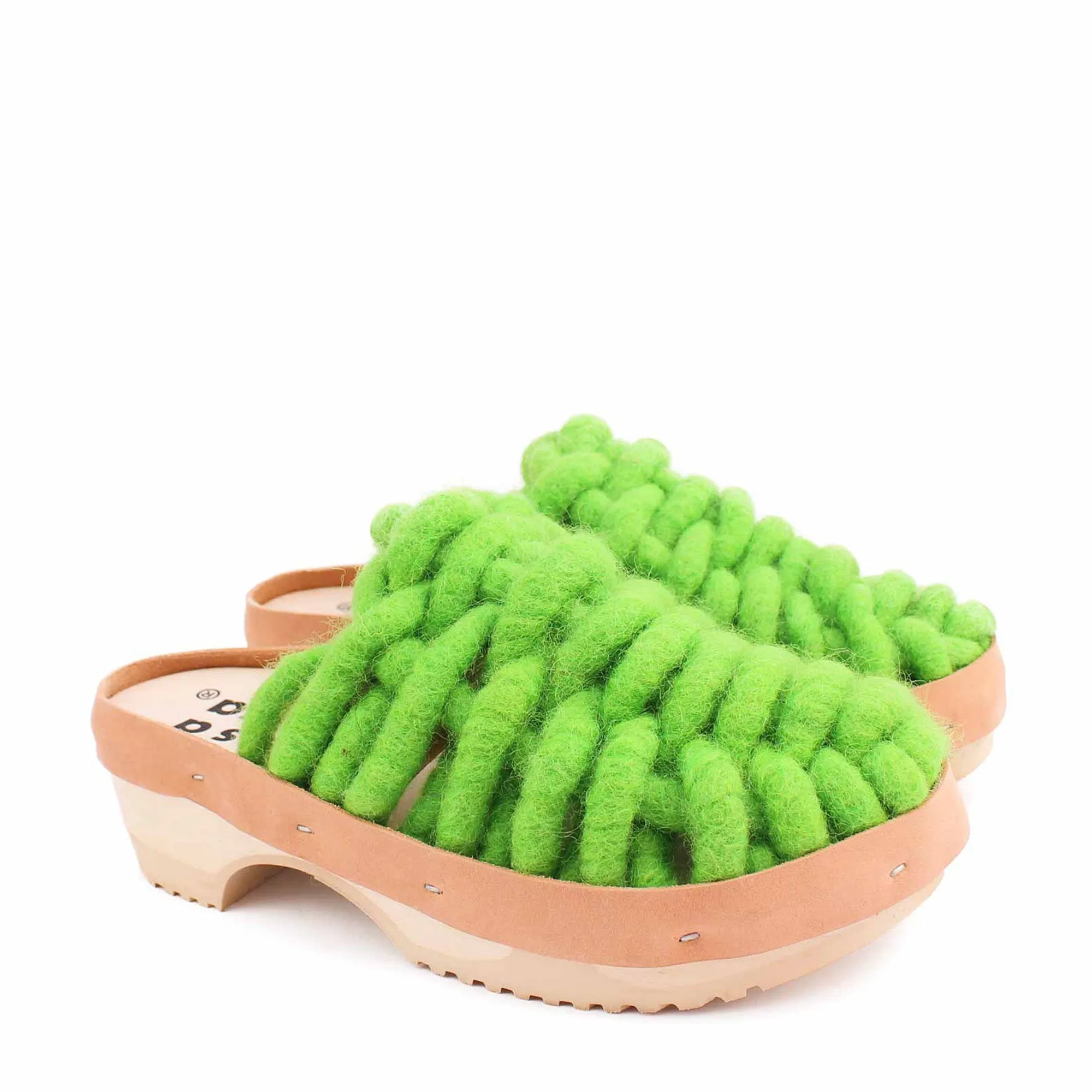 NET PANTO WOOL CLOG   Lime Green