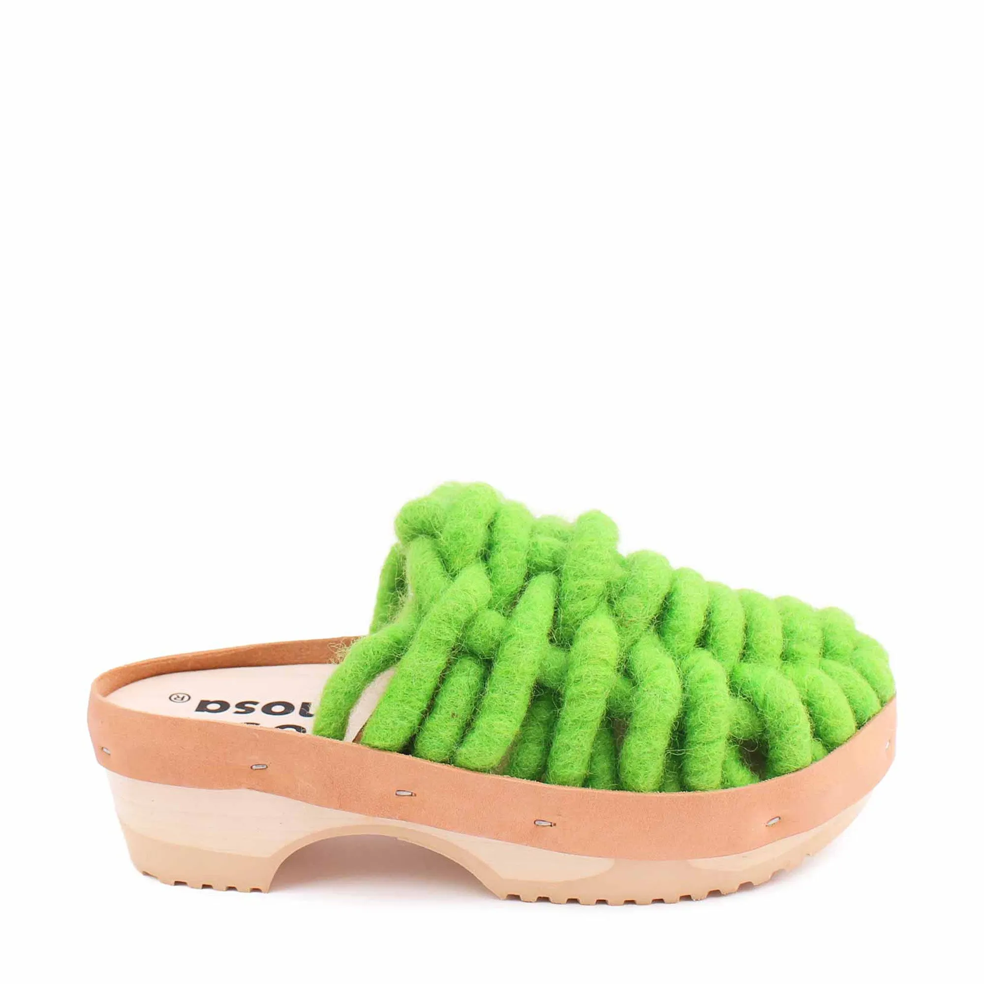 NET PANTO WOOL CLOG   Lime Green