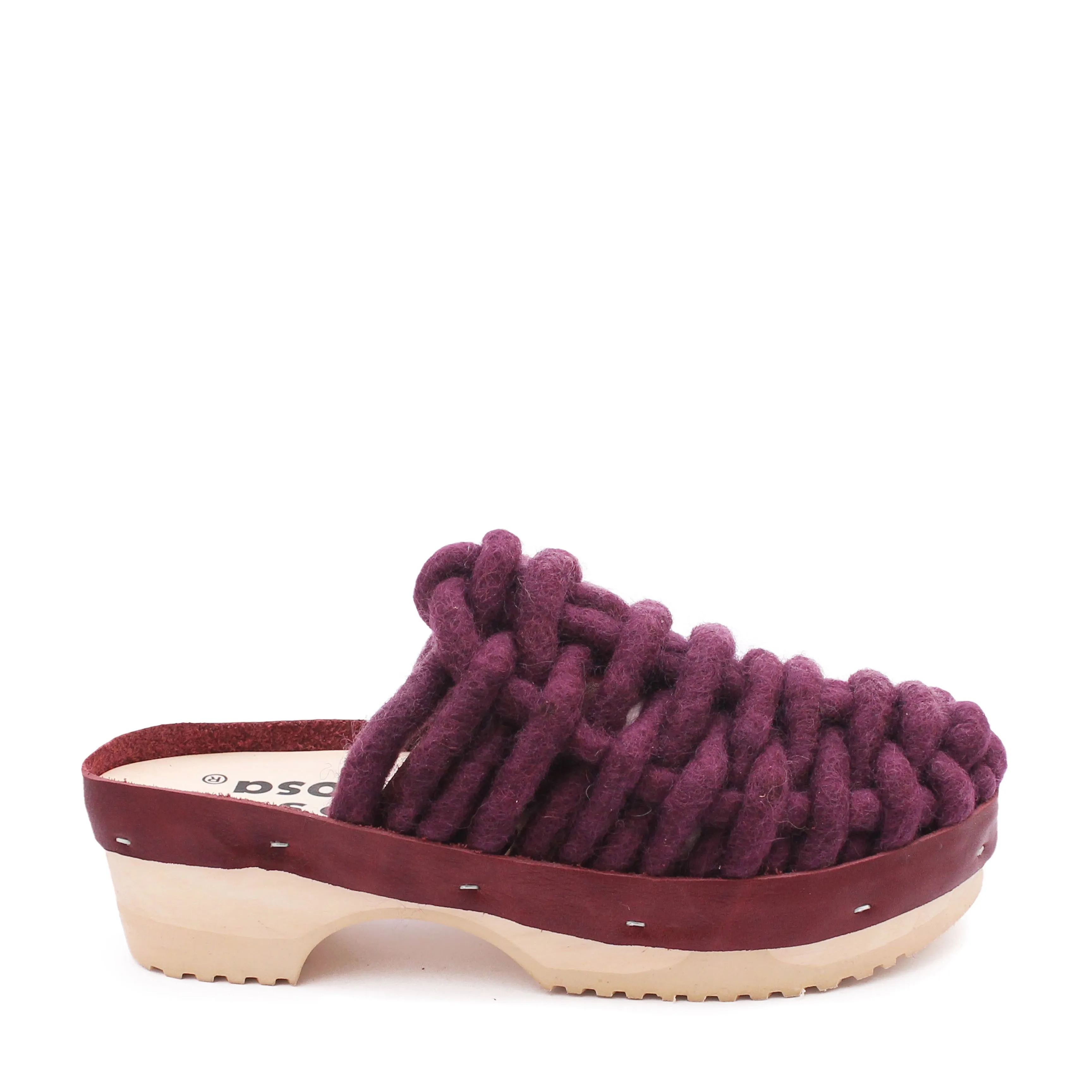 NET PANTO WOOL CLOG   Mauve