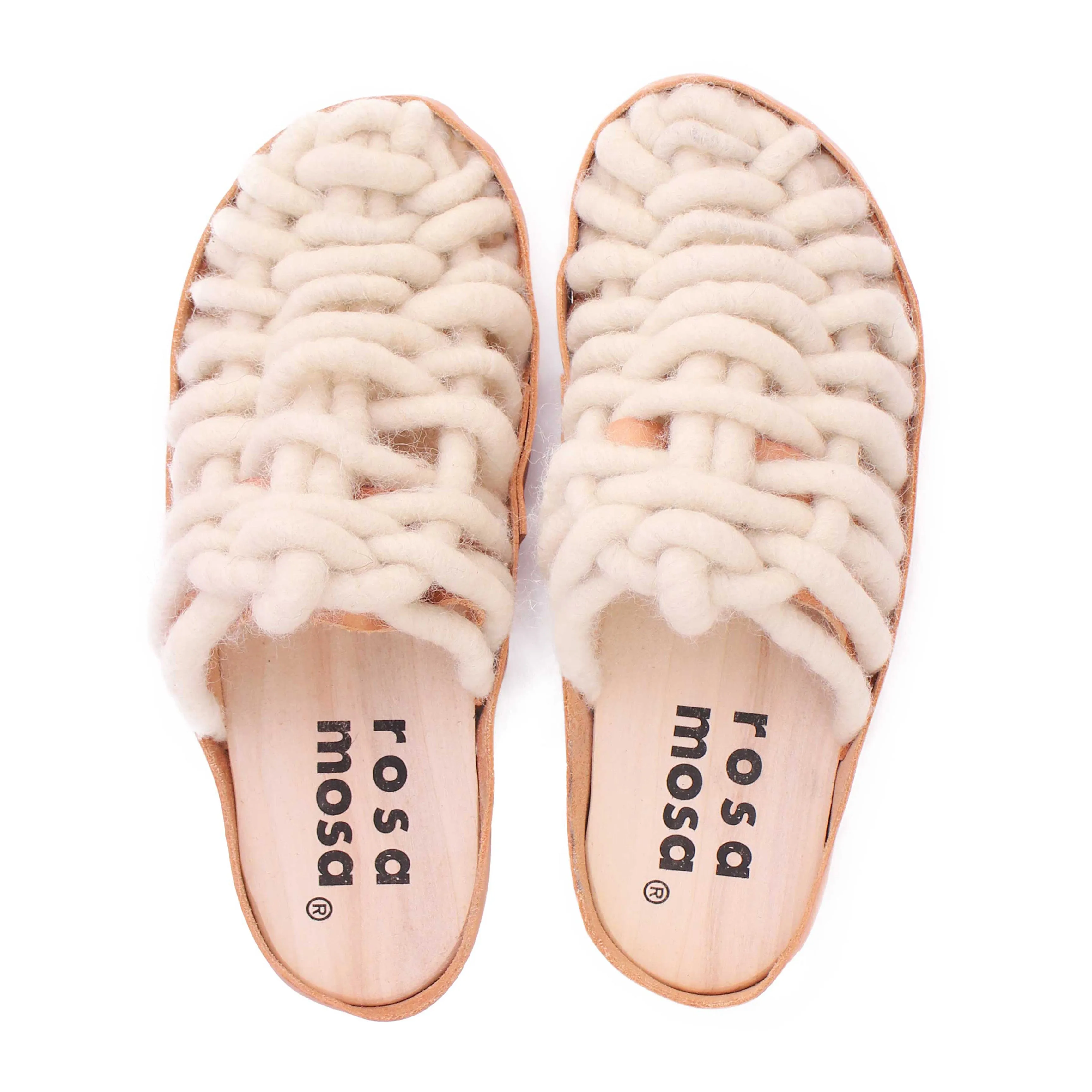 NET PANTO WOOL CLOG   Natural