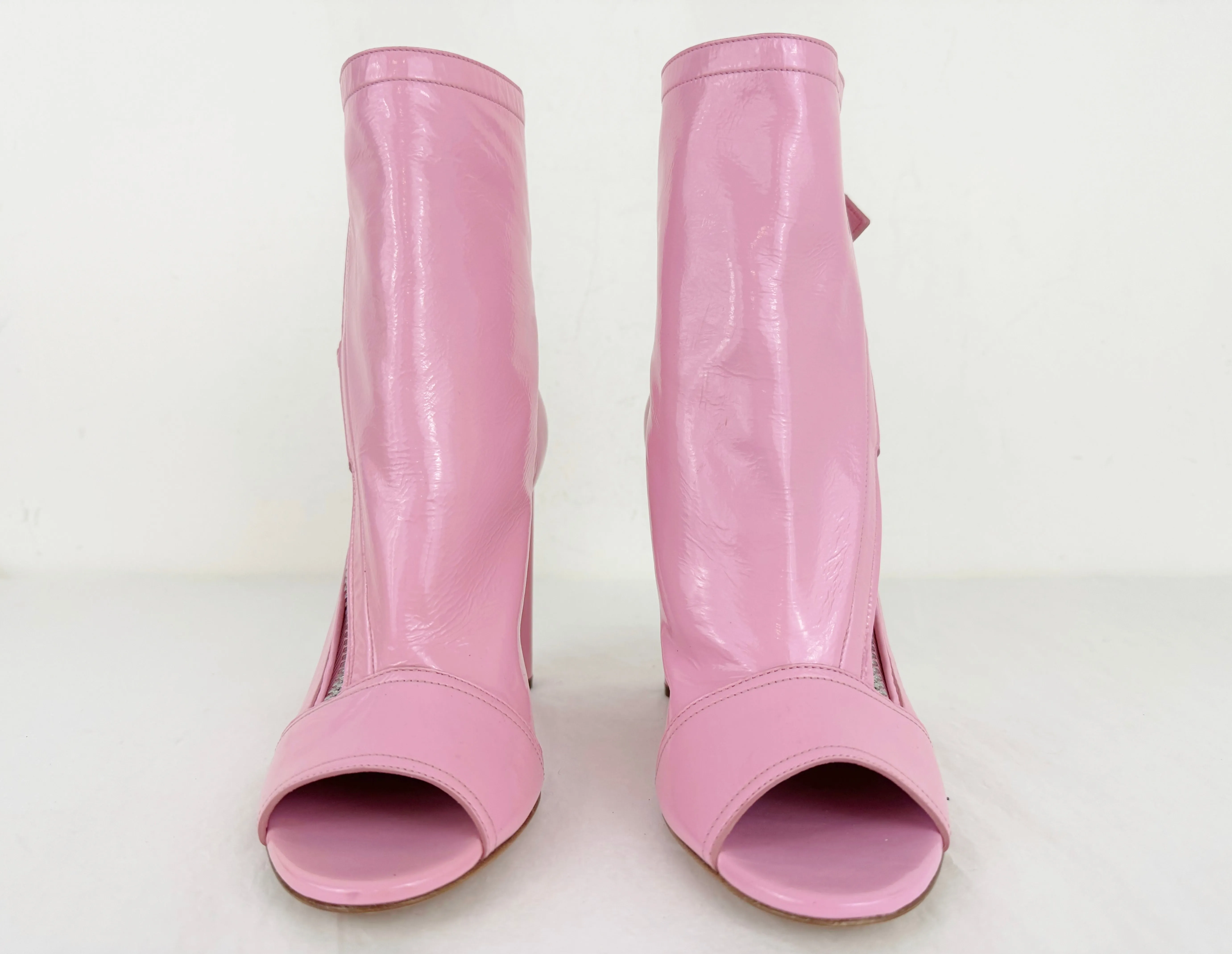 NEW Casadei Open-Toe Boots Size 8