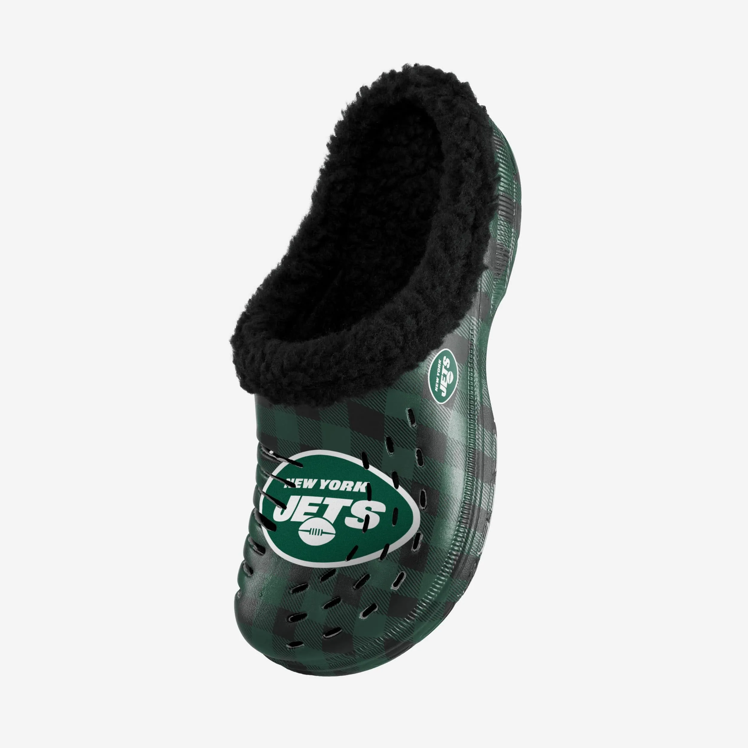New York Jets Sherpa Lined Buffalo Check Clog